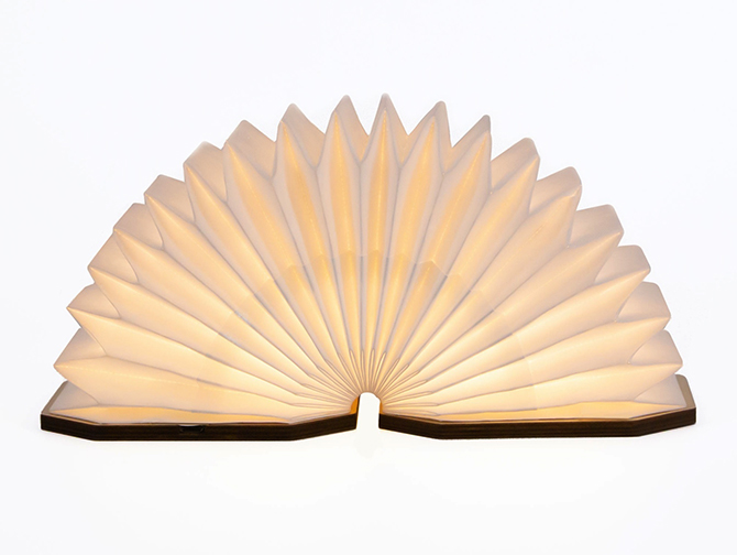 Wooden book light
